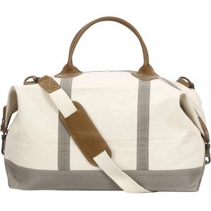 Heavy Canvas Leather custom travel bag With Detachable Shoulder Strap