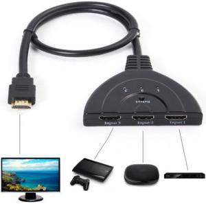 China 3 Port 1080P HDMI AUTO Switch Splitter Switcher HUB Box Cable for DVD HDTV PS3 supplier
