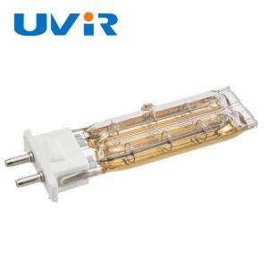 TC04 11x23 Quartz Heating Lamp , Twin Tube Lamp Golden Coating Reflector