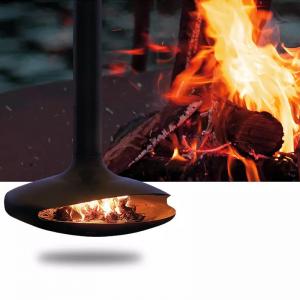 Diameter 600mm Wood Burning Fire Pits Indoor Decor Hanging Wood Fireplace