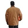 China 100% Cotton Canvas Winter Work Jackets With Corduroy Collar And Brass Zipper wholesale