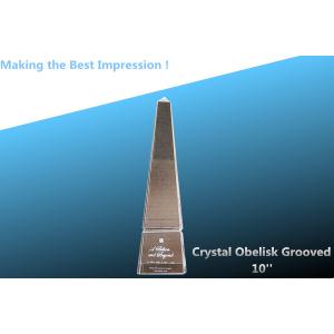 trophy/glass awards/crystal trophy/crystal award/crystal obelisk grooved award