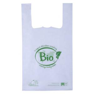 China Custom Printed Biodegradable T Shirt Bags Plastic PLA PBAT Cornstarch supplier