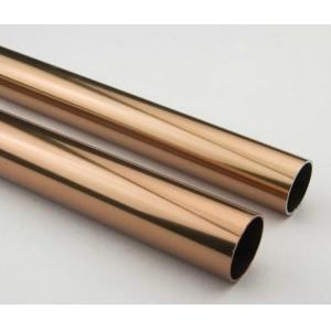 Golden Round Anodized Aluminum Tube , Dark Bronze Anodized Aluminum Finished Tubing