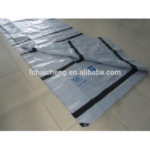 China 170gsm white color relief tarp with 6 pieces reinforced bands for United Nations supplier