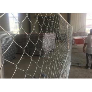 Construction Portable 8 Ft Chain Link Fence Panels Low Carbon Steel Wire