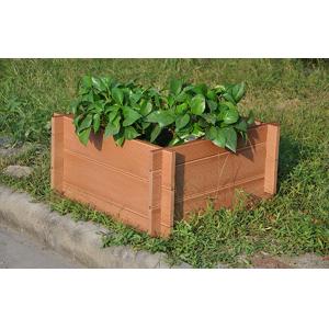 China Eco-Friendly Brown WPC Outdoor Furniture , Square Wood Plastic Composite Flower Pot supplier