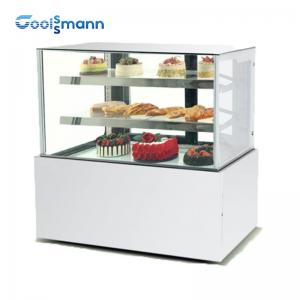 Bottom Mounted Cake Showcase Refrigerator Pastry Glass Display Cabinet