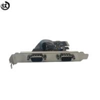 China The PCIe to dual RS232 DB9 port Serial card with chip AX99100b on sale
