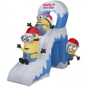China Holiday Party Christmas Game Inflatable Minion Slide Decoration supplier