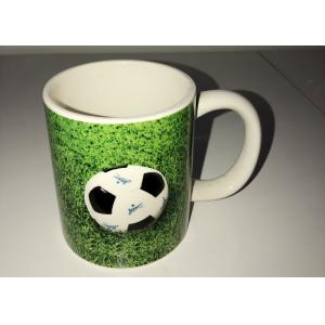 China 3D Relief Logo Decal Football Ceramic Novelty Mug LFGB supplier