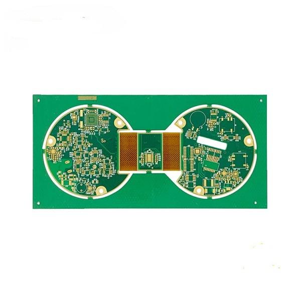Rigid Flex PCB, ENIG Surface Finish PCB Design with Green Solder Mask Color and 1oz Copper Thickness