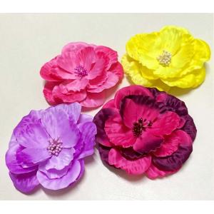 China Home Wedding Party Fabric Craft Flowers Toddler Girl Hair Clips Not Fade supplier
