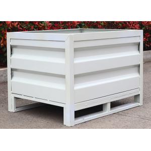 China Corrugated Steel Industrial Containers Industrial Metal Storage Bins supplier