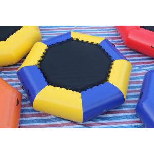 PVC Material Inflatable Water Games , Airtight Inflatable Bungee Jump Round Trampoline Sealed