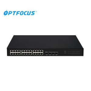China Factory 24 Port Ethernet Switch 24*1G RJ45 Port+4*10g Fiber Switch for Data Center ISP supplier