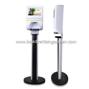 China 10を立てる床プラスチック1000ml 1200ml液体アルコール石鹸手のSanitizerディスペンサーが付いているWifi LCDの広告スクリーン supplier