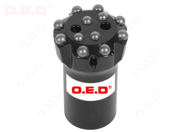 T45 Diameter 76mm Dome Flat Thread Button Bits , Carbide Rock Drill Bits