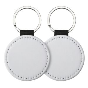 China Porte-clés par sublimation en cuir vierge coloré, simple face, pailleté, porte-clés personnalisé wholesale