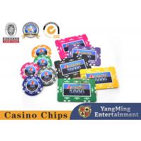 China Baccarat Texas Casino Table Customized ABS Clay Poker Chip Set With Film Design And Customization on sale