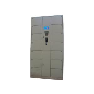 China Electronic Coins Banknotes Luggage Lockers , 14 Doors Metal School Lockers for Park / Gym / Library supplier