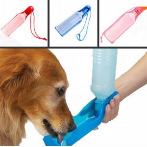 500ml Blue/Red/Pink pet water bottle Potable Pet Dog Cat Water Feeding Drink Bottle