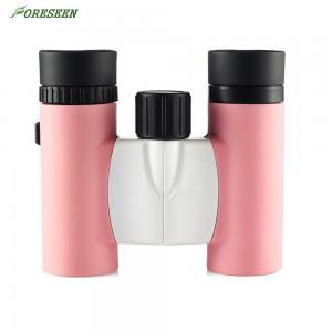FORESEEN 8x21 Porro Prism Pink Toy Binoculars , Compact Plastic Toy Binoculars
