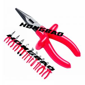 6 "1000V Insulated Dipped Handle Long Nose Pliers CR-V 1000 V Voltage AC Electrical Cutting Long Nose Side Cutting Plier
