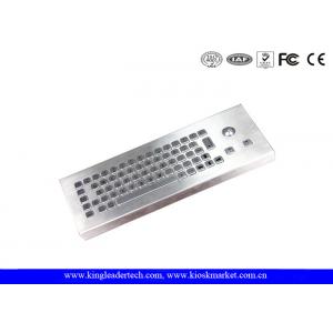 Compact 65 Keys Brushed Industrial Keyboard With Trackball
