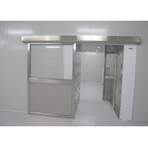 Single Leaf Stainless steel 304 Auto Sliding Doors Air Shower tunnel for materials in clean room