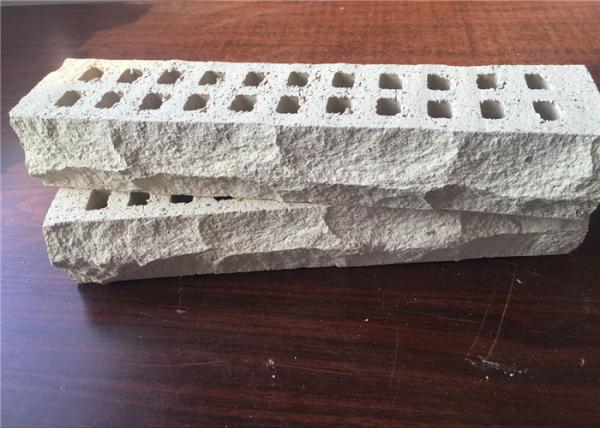 Special Mountain Shape White Perforated Clay Bricks High Strength For Long Life