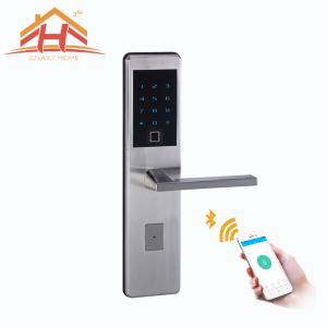 China Intelligent Bluetooth Smart Door Lock Tempered Glass Touch Screen With Hidden Keyhole supplier