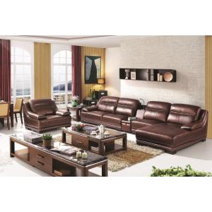 Contemporary genuine leather section corner sofa furniture