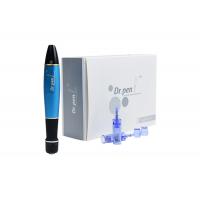 China Wholesale Wireless Metal Blue Leather Scroll Pen A1 Permanent Makeup Tattoo Kit on sale