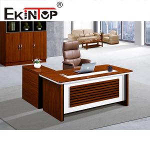 Wood Veneer Top Executive Desk And Chair Wood Office Desk Set With File Cabinet