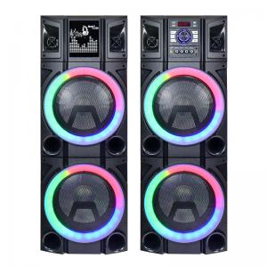Plastic Wood Bluetooth Party Box Speaker Double 12 Inch 4Ω AC 220V