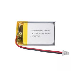 Thin 3.7 V 250mAh LiPo Battery Rectangle Lithium Polymer Rechargeable Battery