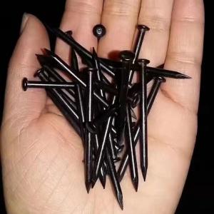 China Concrete Boiled Black Metal Nails For Construction Carbon Steel Material supplier
