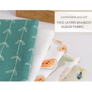 Bamboo Cotton Soft Baby Muslin Fabric For Baby Blanket Reactive Printing