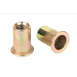 China Durable Alloy Steel Rivet Nuts , M6 Rivet Nut With Yellow Chromate Plated supplier