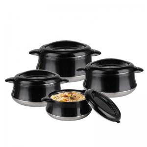 China Insulated Lunch Box Stainless Steel 4pcs Double Wall Cookware Pot Set supplier