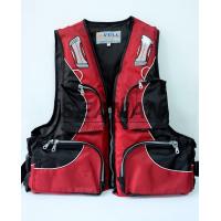 China 100N Red Water Sport Fishing Life Jacket With Oxford Nylon Adult Rigid Foam on sale