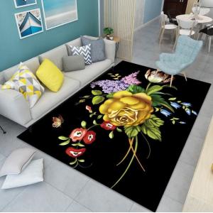 Beautiful Flowers Tulip And Roses Living Room Floor Carpet With Special Style