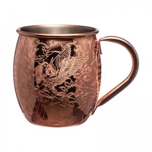 China Large 18oz Moscow Mule Mugs Authentic Hammered Style With Classic Handle supplier