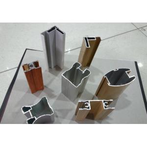 China Wood Finished Aluminium Door Profiles Strength Hardness Wear Resistance wholesale
