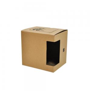 China Custom Mug Kraft Paper Packaging Box PVC Transparent Window supplier