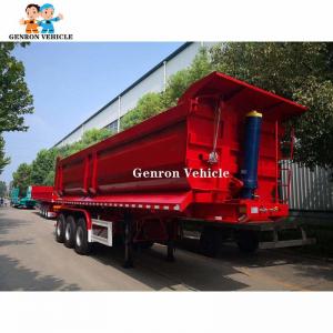 3 Axles 60 Tons Steel End Dump Trailer Transport Sand Stone Construction Materials