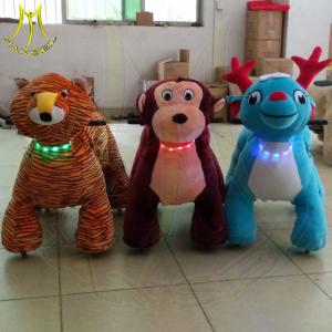 China Hansel Amusement park electric walking stuffed children ride on animals supplier