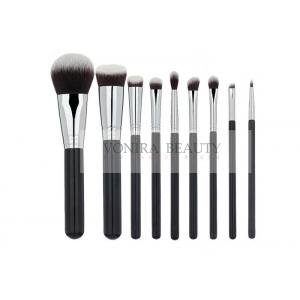 China High end Synthetic Hair Black Handle Mass Level Makeup Brushes Set 9pcs supplier