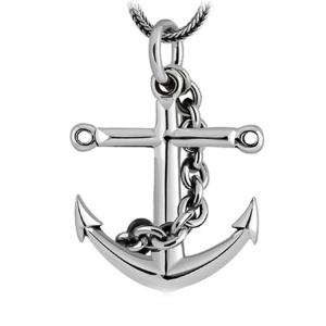 China Sterling Silver Maritime Anchor Amulet Pendant with 925 Silver Wheat Chain Necklace(N6030806) supplier